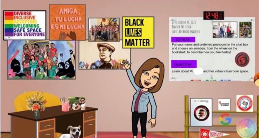 Texas teacher placed on leave for LGBT+ and BLM images in online classroom