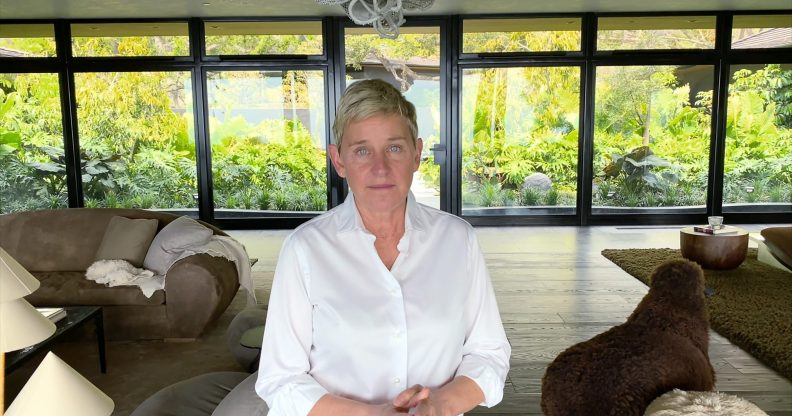 Ellen DeGeneres during the FOX PRESENTS THE IHEART LIVING ROOM CONCERT FOR AMERICA. (FOX via Getty Images)