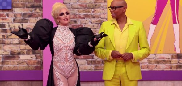 Lady Gaga and RuPaul in the Drag Race werk room