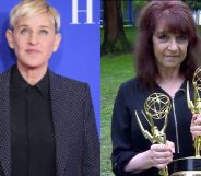 Ellen DeGeneres' (L) bubbly personality is just 'in front of the camera', claims former producer Hedda Muskat. (Daniele Venturelli/WireImag via Getty Images/Screen capture via Inside Edition)