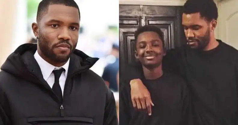 Frank Ocean with his arm around his brother Ryan