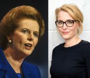 Margaret Thatcher and Gillian Anderson