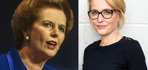 Margaret Thatcher and Gillian Anderson