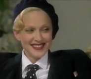 Madonna on Jonathan Ross Presents in 1992. (Screen capture via YouTube)