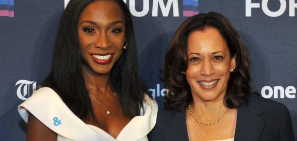 Angelica Ross and Kamala Harris