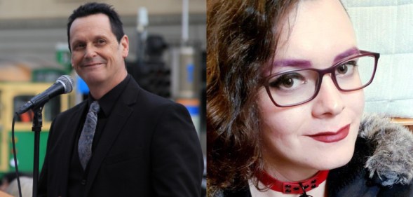 Andy Meddick, a lawmaker for a animal welfare party, and his daughter, Kielan. (Facebook/Twitter)