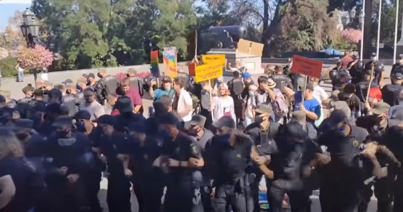 The Pride celebration in Odessa, Ukraine was beset by far-right nationalists