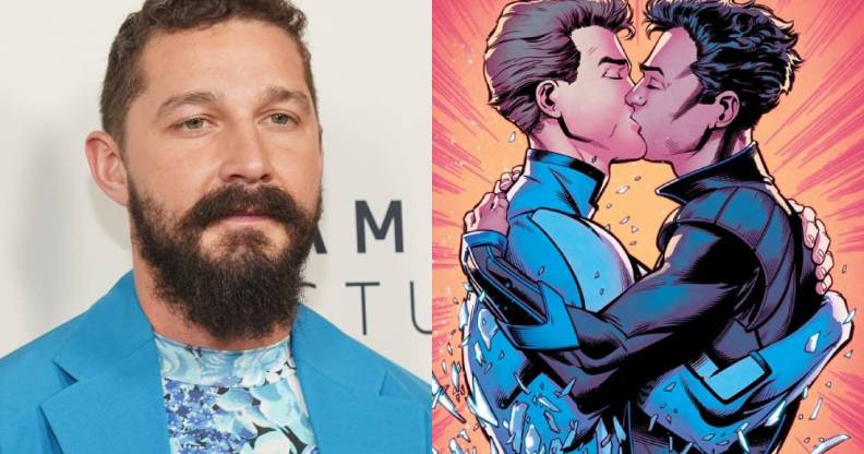 Shia LeBeouf / Iceman kissing his boyfriend