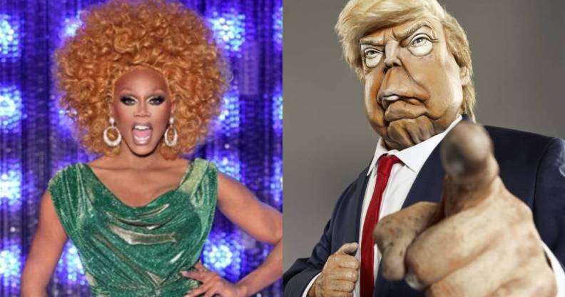 RuPaul and Donald Trump