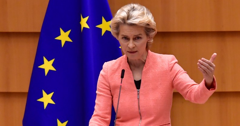 The President of the European Commission Ursula Von der Leyen
