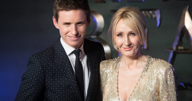 Eddie Redmayne and JK Rowling