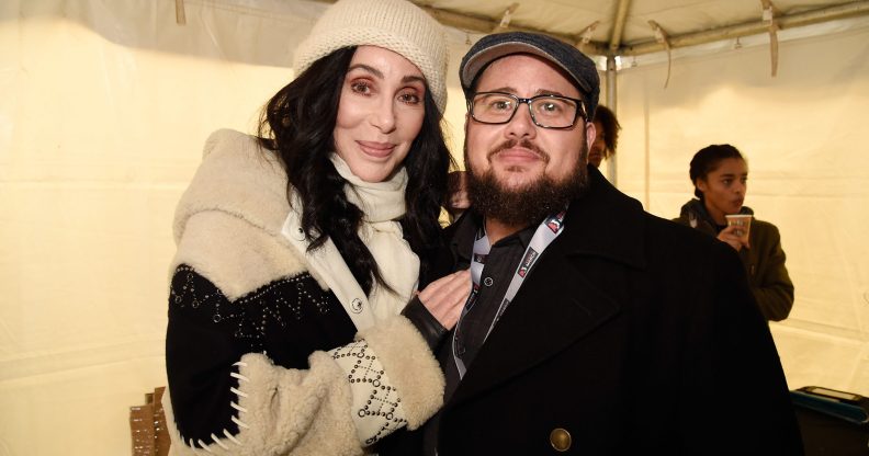 Cher with her son Chaz Bono
