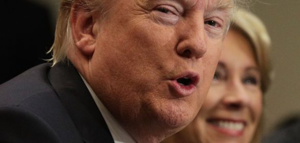 President Donald Trump and Secretary of Education Betsy DeVos