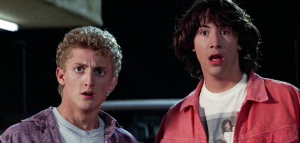 Keanu Reeves and Alex Winter in 1989's Bill & Ted's Excellent Adventure