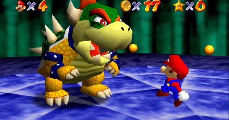 In Super Mario 64, when Mario would fling Bowser out of the stage, he would utter a line that, to many, sounded like: "So long, gay Bowser!". (Nintendo)