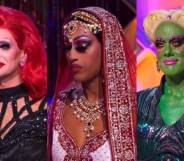 Scarlett Bobo, Priyanka and Rita Baga in the finale of Canada's Drag Race