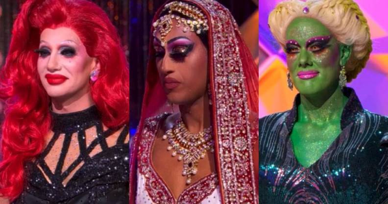Scarlett Bobo, Priyanka and Rita Baga in the finale of Canada's Drag Race