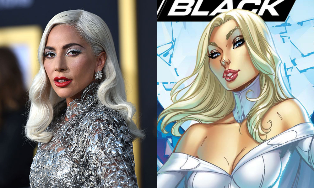 Lady Gaga (L) is rumoured to play Emma Frost in the upcoming X-Men revival film. (Getty/Marvel)