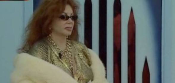 Jackie Stallone making her iconic Celebrity Big Brother entrance.