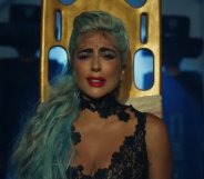 Lady Gaga on a stretcher in the 911 video