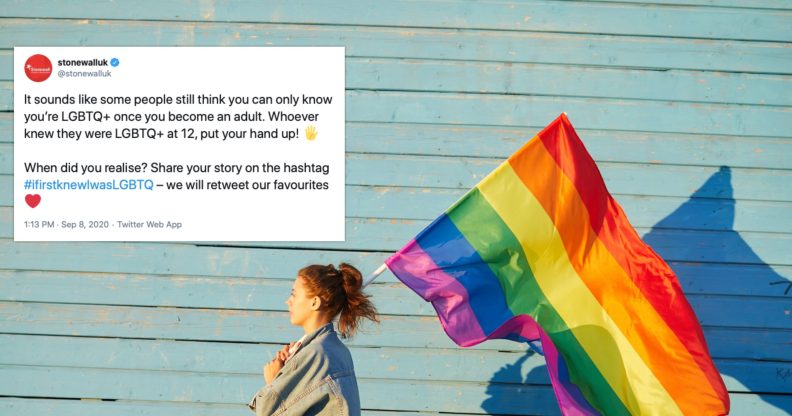 After an anti-trans figurehead said young people shouldn't be 'labelled' LGBT+, Stonewall asked users to share when they realised they were queer. (Stock photograph via Elements Envato)