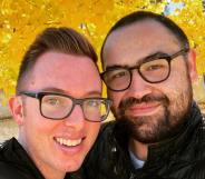 Gay New Mexico state senator Jacob Candelaria (R) and his husband (L) are currently in hiding. (Jacob Candelaria/ Instagram)
