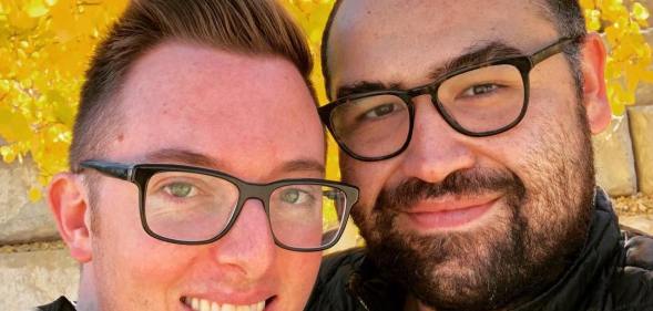 Gay New Mexico state senator Jacob Candelaria (R) and his husband (L) are currently in hiding. (Jacob Candelaria/ Instagram)