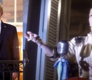 President Donald Trump's balcony stunt has been likened to Evita