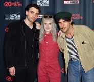 (L-R) Taylor York, Hayley Williams, and Zac Farro of Paramore. (ANGELA WEISS/AFP via Getty Images)