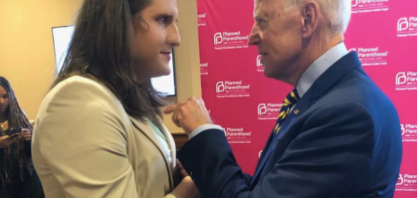 trans activist charlotte clymer and Joe Biden