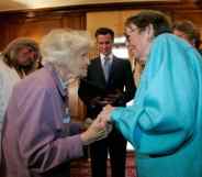 Del Martin (L) and Phyllis Lyon (R). (Marcio Jose Sanchez/AFP via Getty Images)