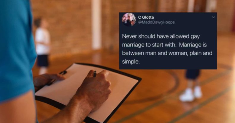 A high school coach's tweet against marriage equality became a lightning rod for controversy. (Stock photograph via Elements Envato/Twitter)