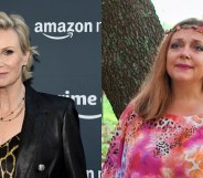 Jane Lynch (L) and Carole Baskin (R). (Jamie McCarthy/Getty Images/Netflix)