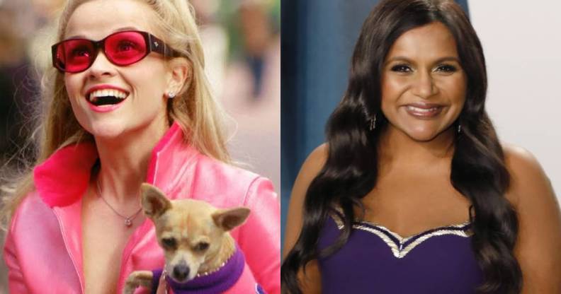 Reese Witherspoon as Elle Woods and Mindy Kaling