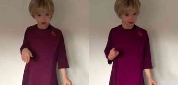 Nicola Sturgeon called a seven-year-old who dressed up in drag as her as a 'wee star'. (Screen captures via Twitter)