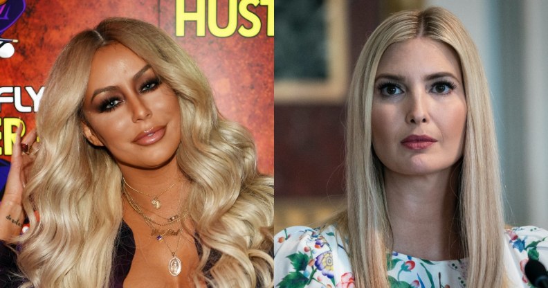 Aubrey O'Day (L) has claimed that Ivanka Trump is a 'lesbian on the low'. (Getty)