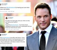 Chris Pratt received the support of countless co-stars after being dubbed the 'worst Chris' in Hollywood. (Getty/Twitter)