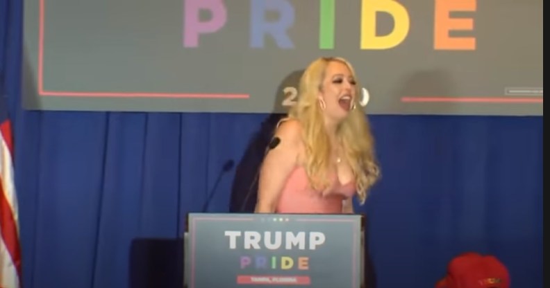 Tiffany Trump made a chaotic appearance at a Trump Pride rally