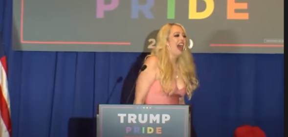Tiffany Trump made a chaotic appearance at a Trump Pride rally