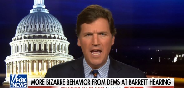 Fox News host Tucker Carlson is seething