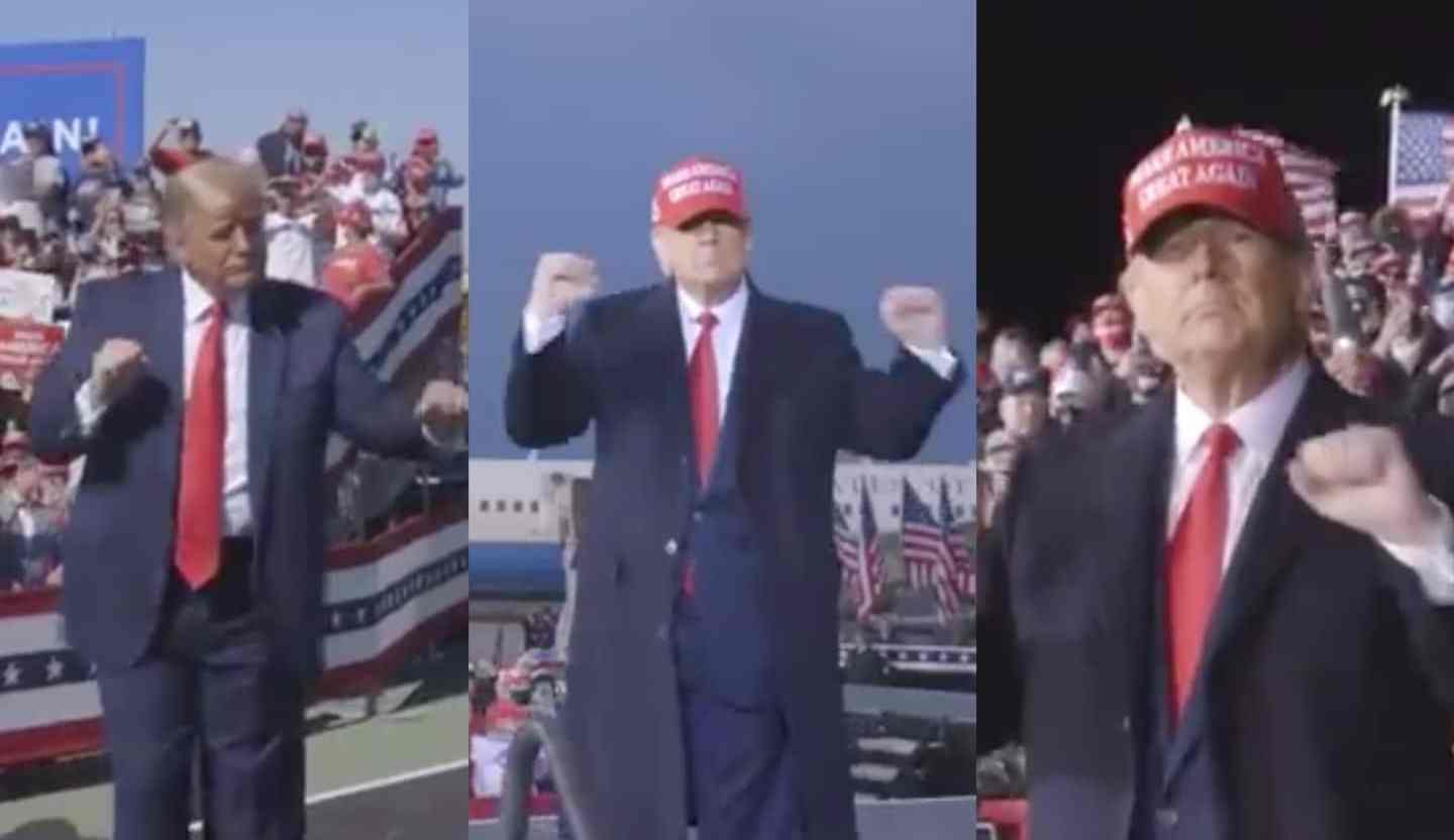 Donald Trump dances to Village People's YMCA in bizarre election video