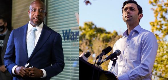 Georgia Democratic Senate candidates Rev. Raphael Warnock and Jon Ossoff