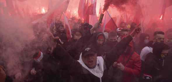 Warsaw independence march