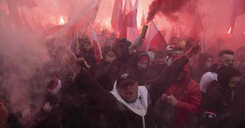 Warsaw independence march