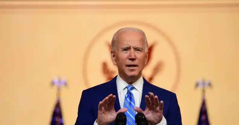 President-elect Joe Biden delivers a Thanksgiving address