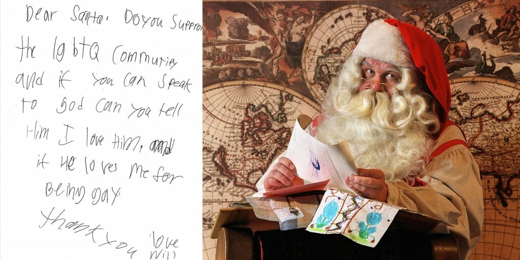 Will sent the letter to Santa Claus