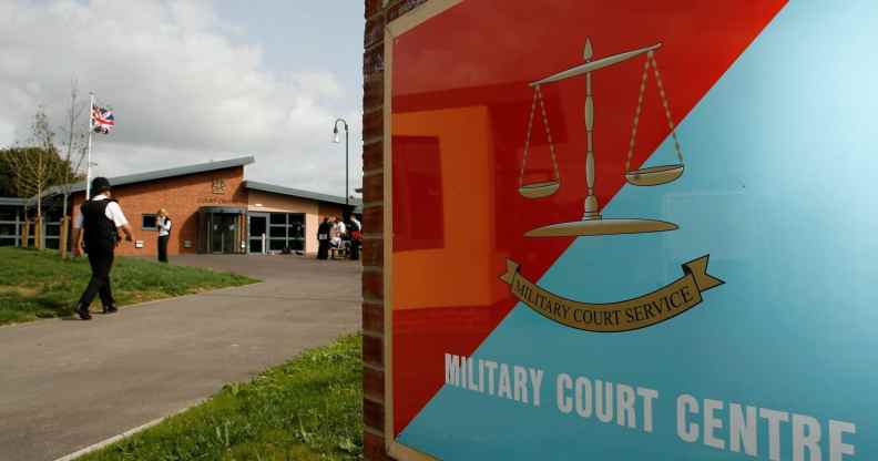 The trial for queer Royal Navy commander Sally-Anne Bagnall is being heard at Bulford Military Court