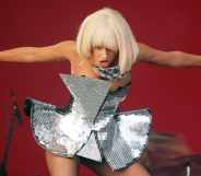 Lady Gaga performs on the Other stage on day 2 of Glastonbury Festival at Worthy Farm on June 26, 2009 in Glastonbury, England. (Tabatha Fireman/Redferns)
