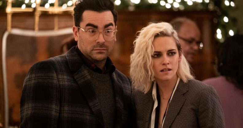 Dan Levy and Kristen Stewart
