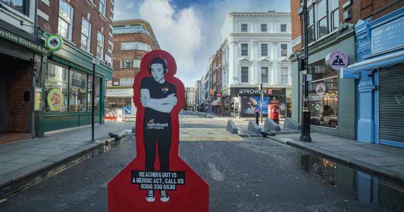 Switchboard has teamed up with street artist Pegasus to create an artwork promoting the helpline number over the holidays.